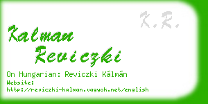 kalman reviczki business card